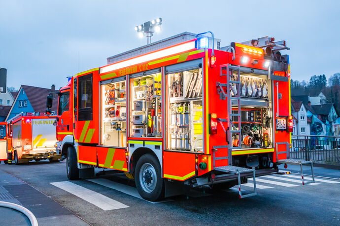 Dachstuhlbrand, Kronenhöfe, Eduard-Breuninger-Str., Backnang, 25.11.2021.