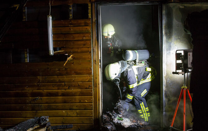 Brand auf dem Hess-Areal in Waiblingen
