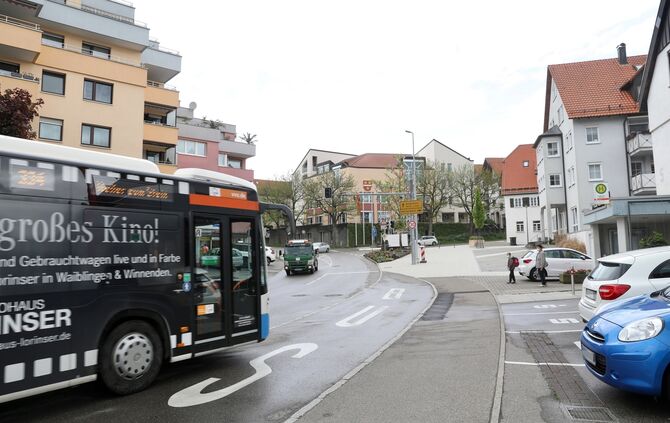 Barrierefreie Bushaltestelle