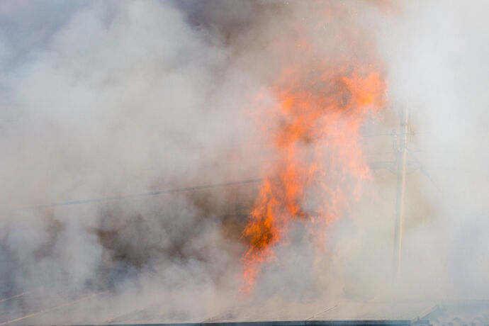 Gebäudebrand, Silcherstr., Winnenden-Birkmannsweiler, 01.01.2022.