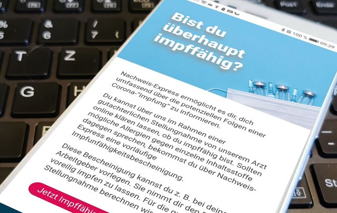 Impfunfähigkeitsbescheinigung