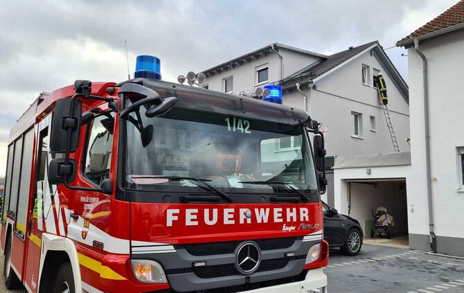 Feuerwehreinsatz in Leutenbach.