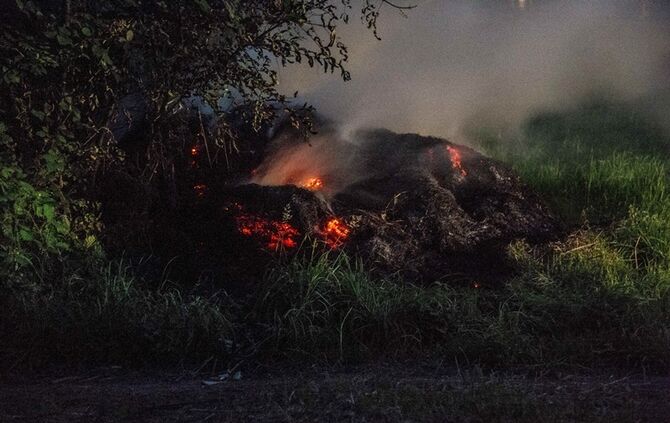 Strohbrand am Waldrand sorgt fuer starke Rauchentwicklung - Bild 08_6
