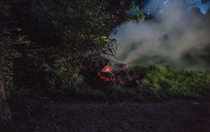 Strohbrand am Waldrand sorgt fuer starke Rauchentwicklung - Bild 07_24