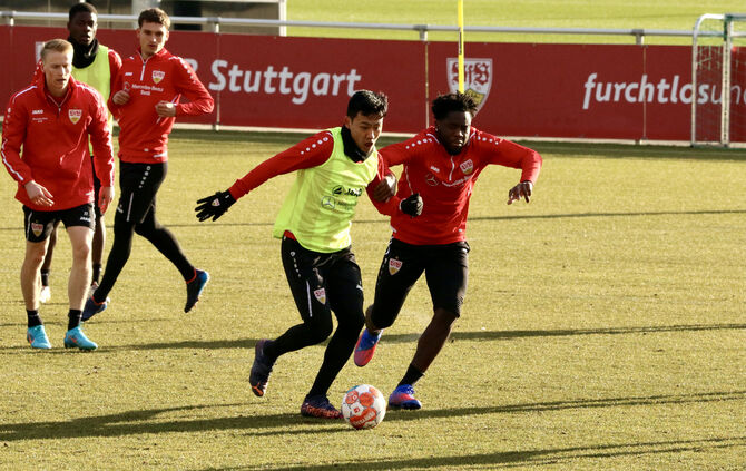 Wataru Endo und Orel Mangala