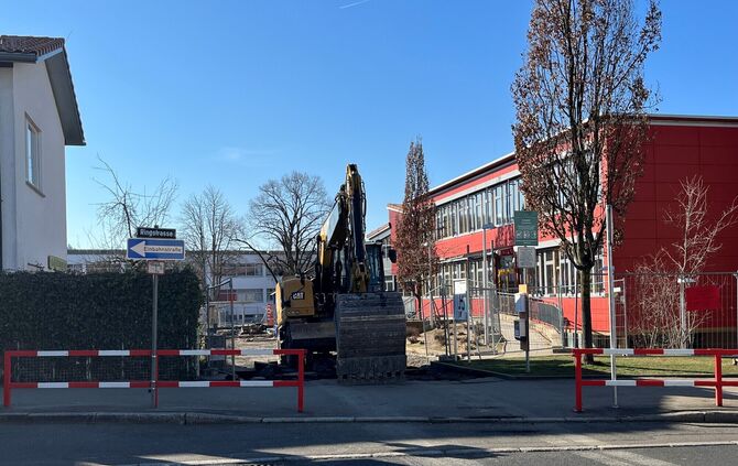 Bauarbeiten Stöckach Schule