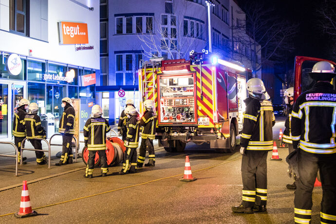 Brand in einem China Restaurant, Fronackerstr., Waiblingen, 09.03.2022.