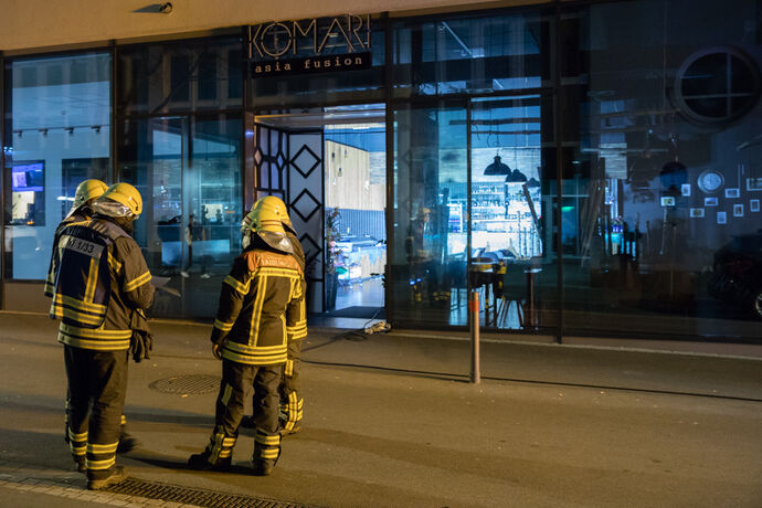 Brand in einem China Restaurant, Fronackerstr., Waiblingen, 09.03.2022.