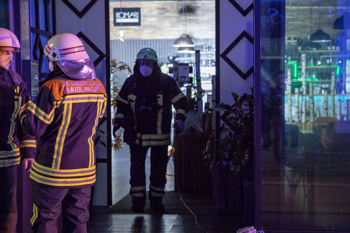 Brand in einem China Restaurant, Fronackerstr., Waiblingen, 09.03.2022.