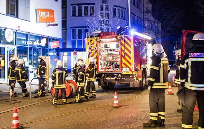 Brand in einem China Restaurant, Fronackerstr., Waiblingen, 09.03.2022.