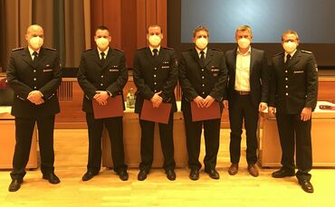 Urkundenübergabe Amtsbestätigung neue Feuerwehrkommandanten Waiblingen Bittenfeld Hegnach