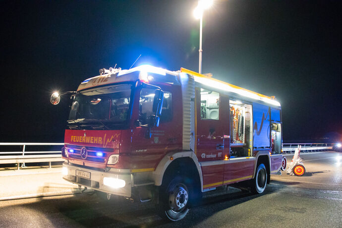 Autobrand, B14 Zipfelbachviadukt, Winnenden, 02.05.2022.