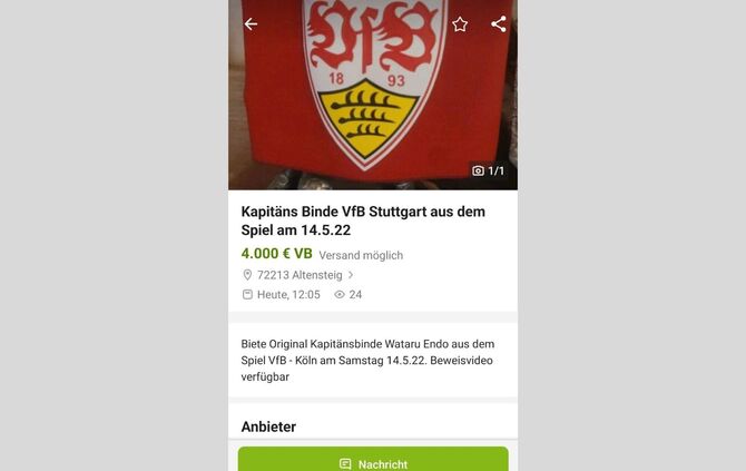 VfB Kapitänsbinde Endo
