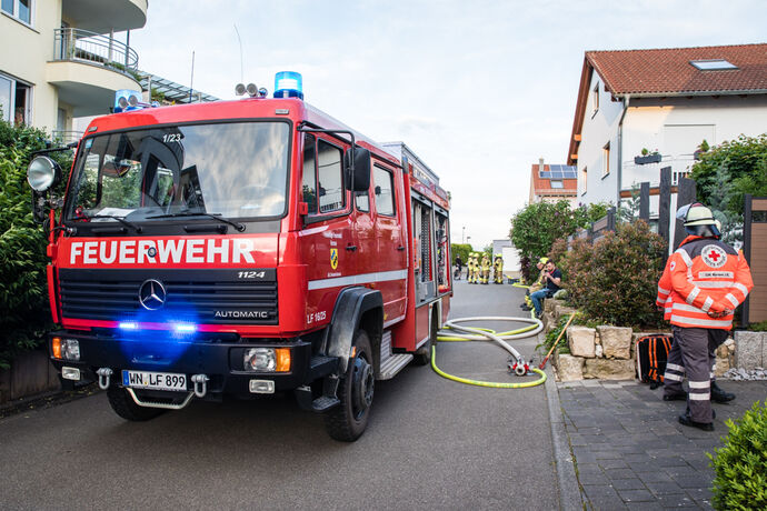 Tiefgaragenbrand, Dombovarstr., Kernen-Rommelshausen, 16.05.2022.
