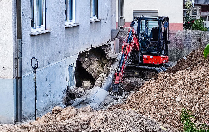 Kellereinsturz, Lenkstr., Rudersberg-Steinenberg, 14.06.2022.