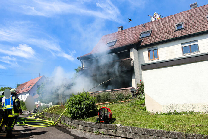 Brand, Neue Str., Welzheim-Eselshalden, 15.06.2022.