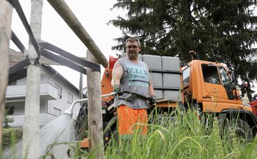 Wasser Bäume Gießen Gießwagen Wasserwagen