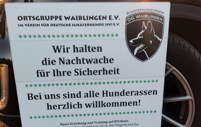 Aufsteller Nachtwache