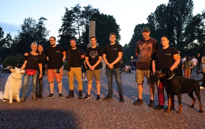 Altstadtfest Waiblingen 2022  Hier: Schäferhundverein OG Waiblingen macht Nachtschicht Staferspektakel