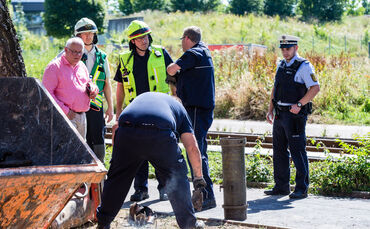 Phosphorbombe, Esslinger Str., Fellbach, 19.07.2022.