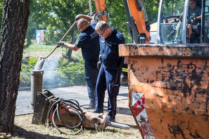 Phosphorbombe, Esslinger Str., Fellbach, 19.07.2022.