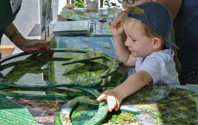 Die vielfältige Verwertung tropischer Nutzpflanzen ist am Aktionsstand kennen zu lernen.