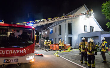 Brand, Welzheimer Str., Fellbach-Oeffingen, 11.08.2022.