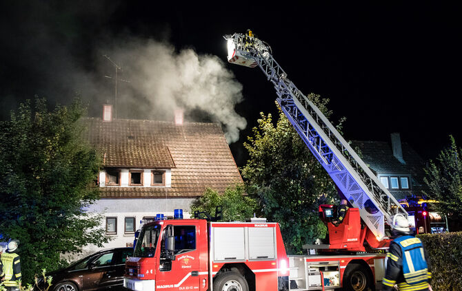 Brand, Untere Uferstr., Schorndorf, 11.08.2022.