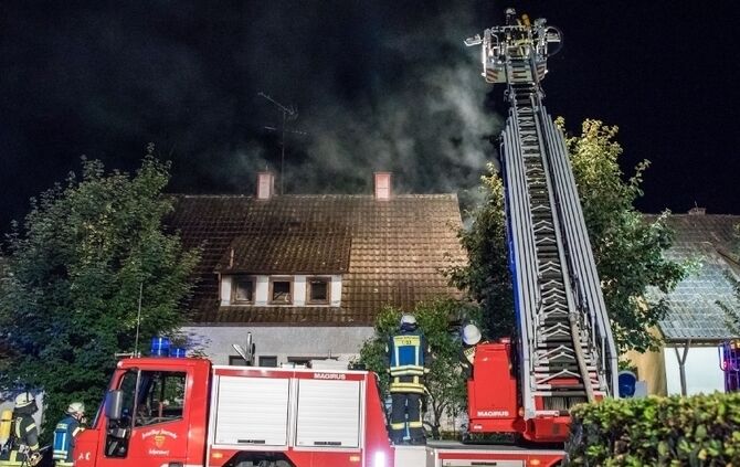 Brand, Untere Uferstr., Schorndorf, 11.08.2022.