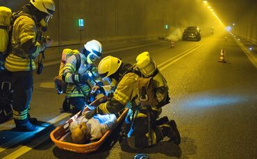 Feuerwehrübung Fellbach Stadttunnel