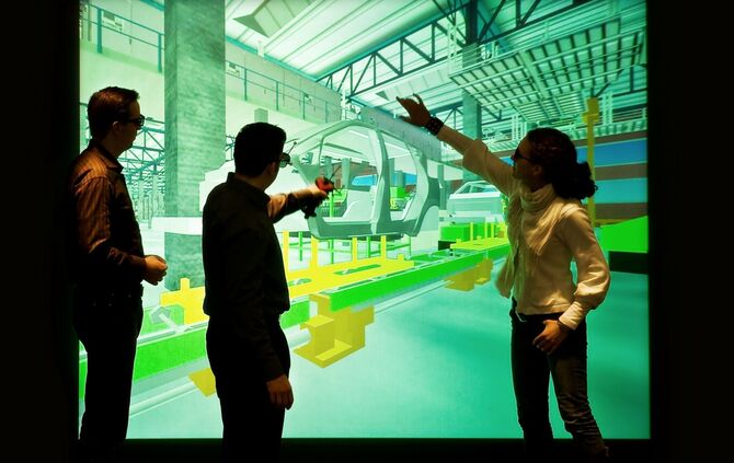 Virtuelle Produktionsplanung im Virtual Dimension Center Fellbach