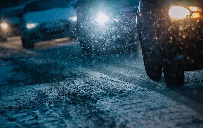 Im Winter sollte man vorsichtig fahren.