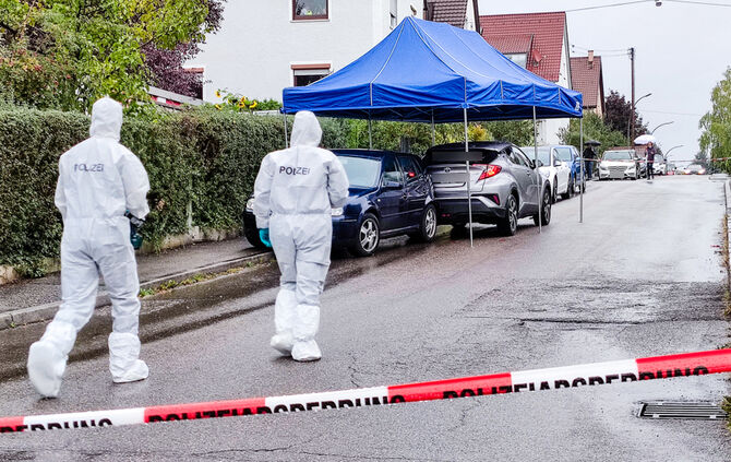 Tatortermittler in der Kleiststr., Fellbach, 02.10.2022.