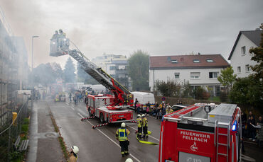 Feuerwehr Fellbach übt Ernstfall