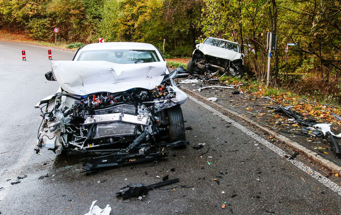 Unfall, L 1147, Schorndorf, 25.10.2022.