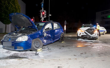 Unfall, Höhenstr. / Wilhelm-Pfitzer-Str., Fellbach, 29.10.2022.