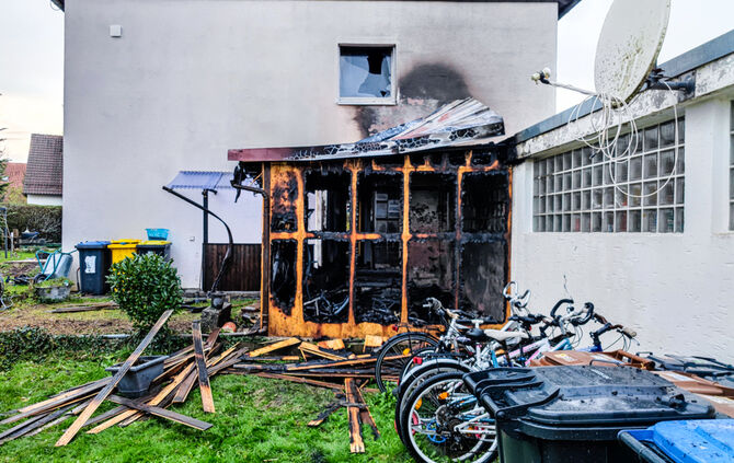 Brand, Danziger Str., Welzheim, 06.11.2022.