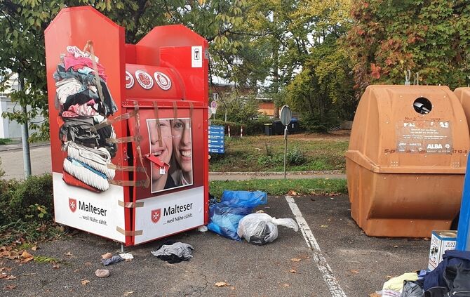Altkleidercontainer Unglück