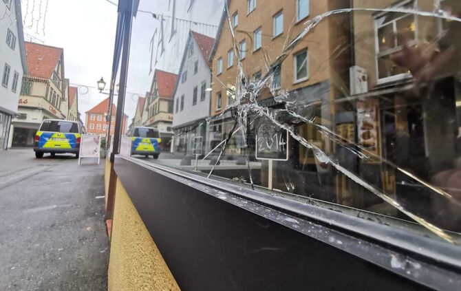 Schüsse Schaufenster Neue Straße Schorndorf