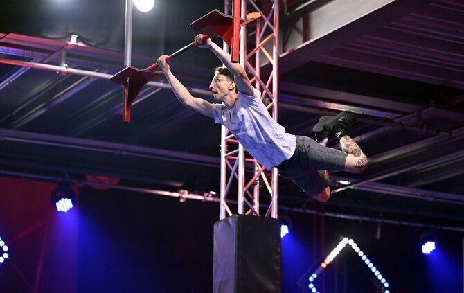 Alexander Hille aus Stuttgart im zweiten Halbfinale.  Die Verwendung des sendungsbezogenen Materials ist nur mit dem Hinweis und Verlinkung auf RTL+ gestattet.