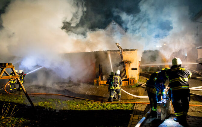 Schuppenbrand, Hohlgasse, Rudersberg-Schlechtbach, 22.12.2022.