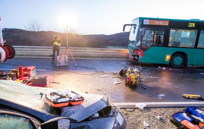 Unfall, K 1915, Berglen-Öschelbronn, 17.01.2023.