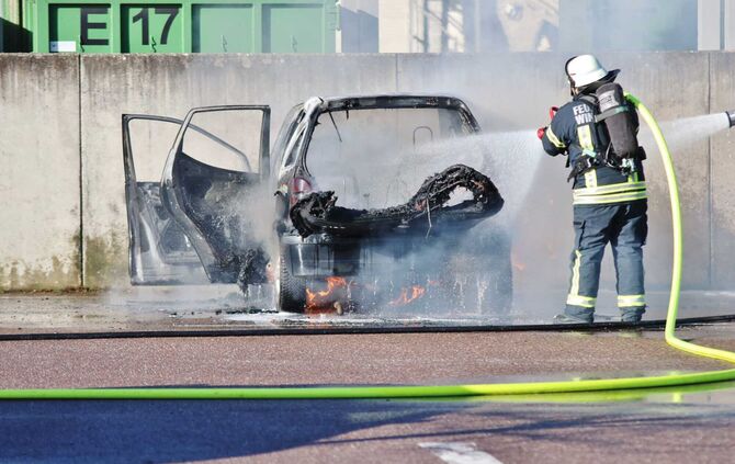 Autobrand in Winnenden