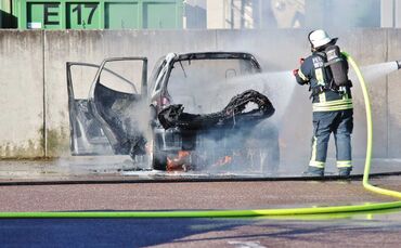 Autobrand in Winnenden