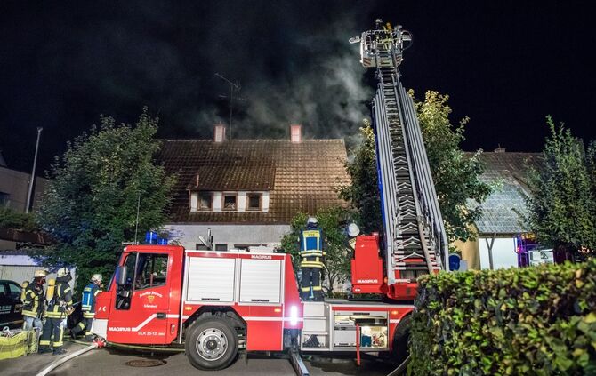 Brand, Untere Uferstr., Schorndorf, 11.08.2022.