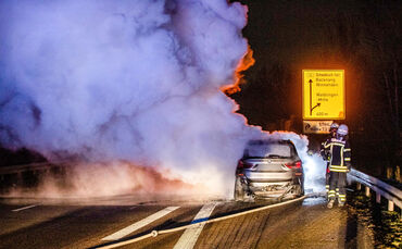 Autobrand B 14, Waiblingen, 05.02.2023.