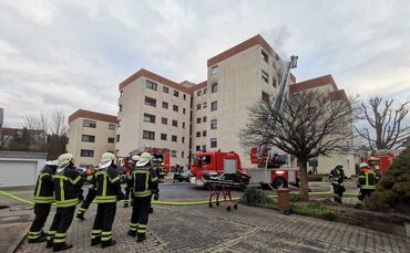 Korb Feuerwehr Brand Kleinheppach