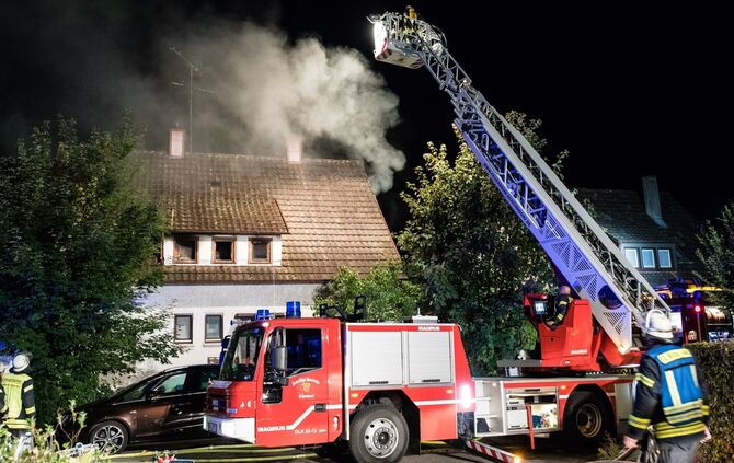 Brand, Untere Uferstr., Schorndorf, 11.08.2022.