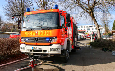 Akkubrand einer Photovoltaikanlage, Rietenauer Weg, Backnang, 11.02.2023.