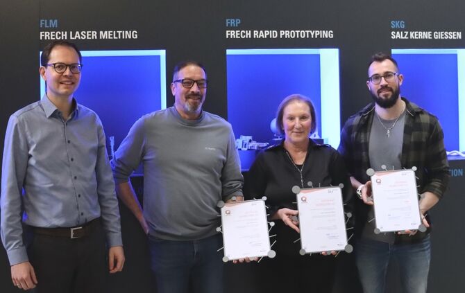 Zertifikat für Ausbilder der Firma Frech